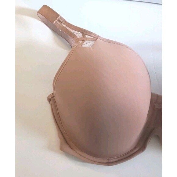 Paramour  T Shirt Bra Size 38DDD Mauve Pink Underwire Back Closure Mesh  135087 - Picture 5 of 7